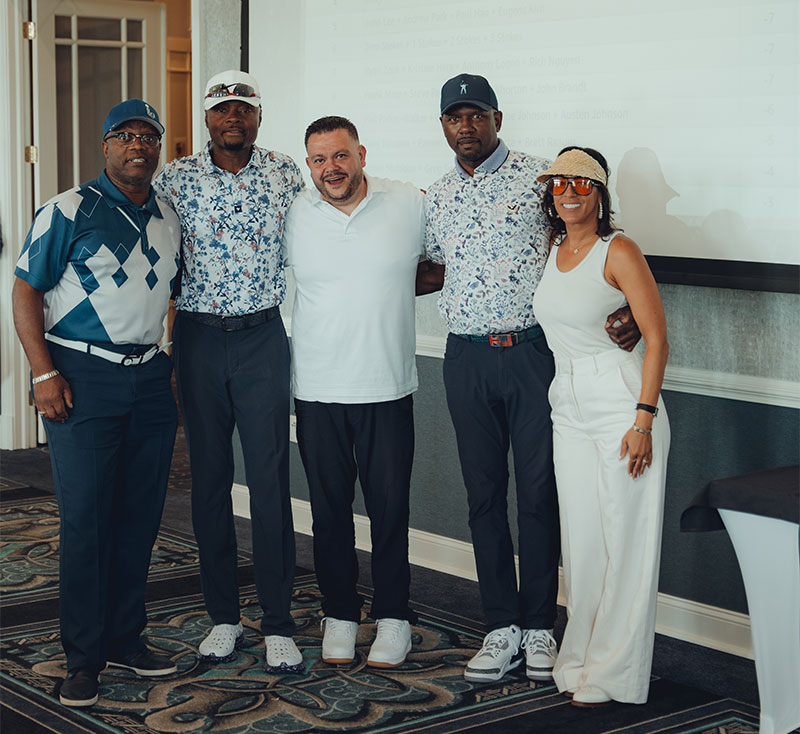 2025 Golf Classic Winners take photo with eachother